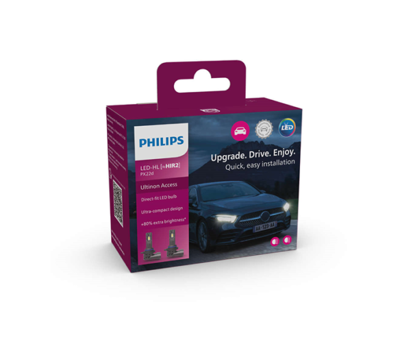 Philips Ultinon LED HIR2 12V 20W 6000 K +80% SET