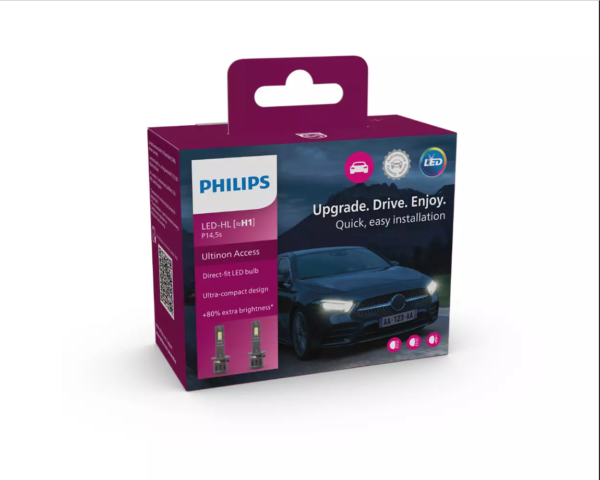 Philips Ultinon LED H1 12V 13W 6000 K +80% SET